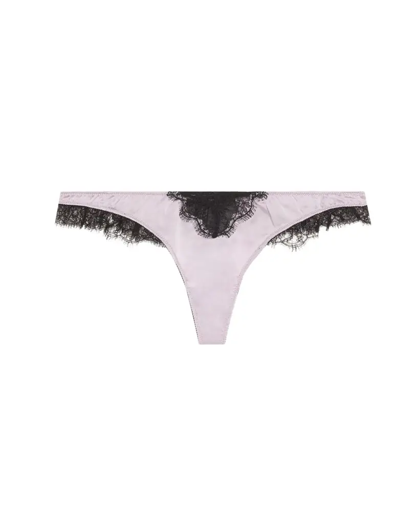 Kiki De Montparnasse Sensuel Lace-Trim Silk Thong