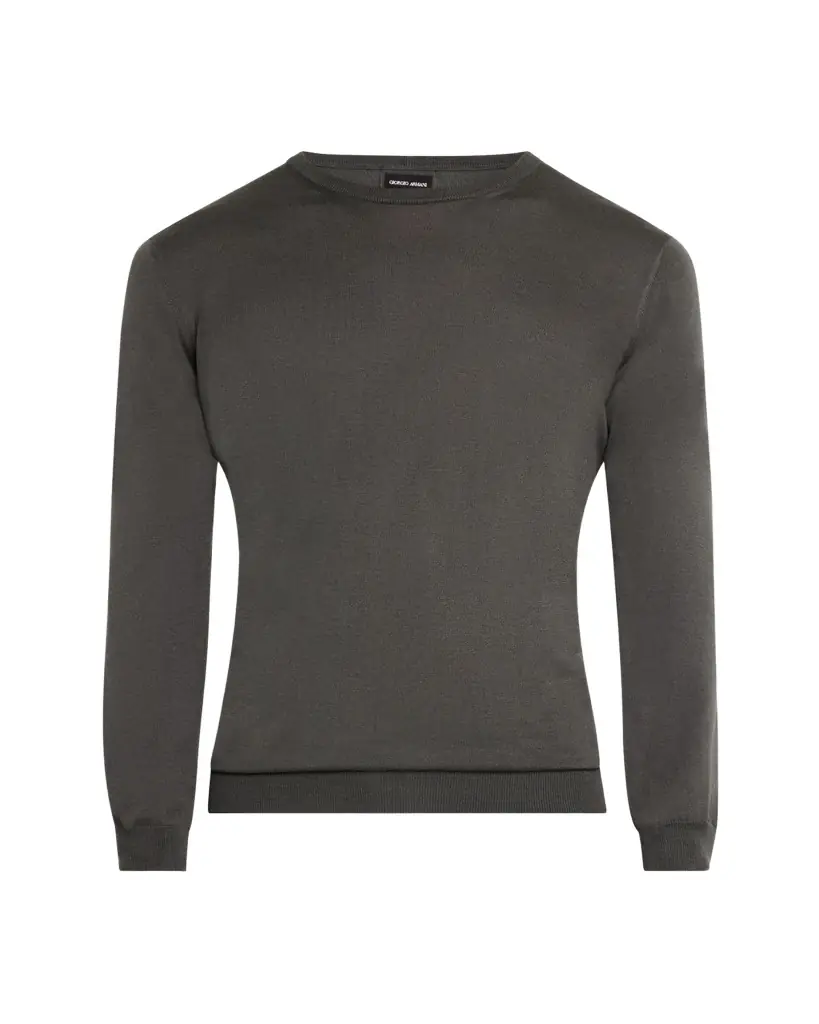 Giorgio Armani Men's Silk-Cotton Crew Sweater