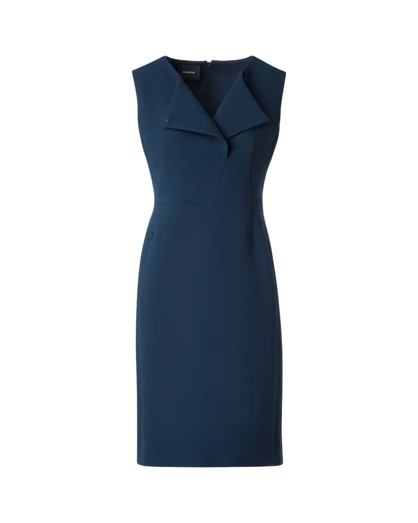 Akris Double-Face Wool Crepe Sheath Dress