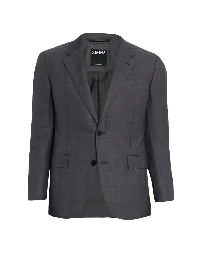 ZEGNA Men's Tonal Plaid 15milmil15 Wool Suit