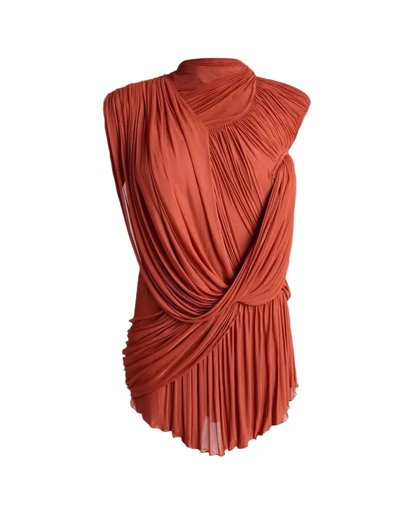 Balmain Draped Jersey Backless Mini Dress