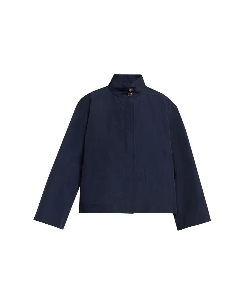 Lafayette 148 New York Funnel-Neck Cavalry Twill Jacket