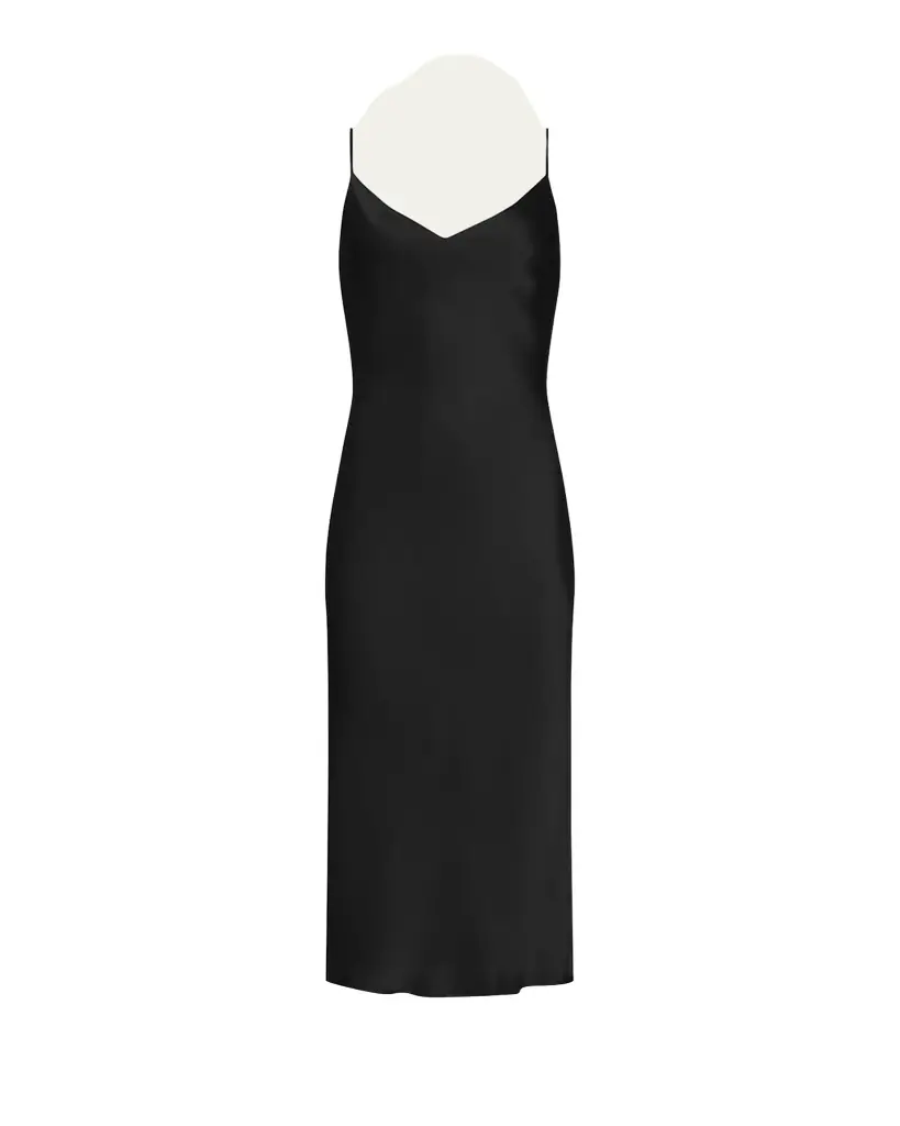 L'Agence Seridie Mid-Length Silk Slip Dress