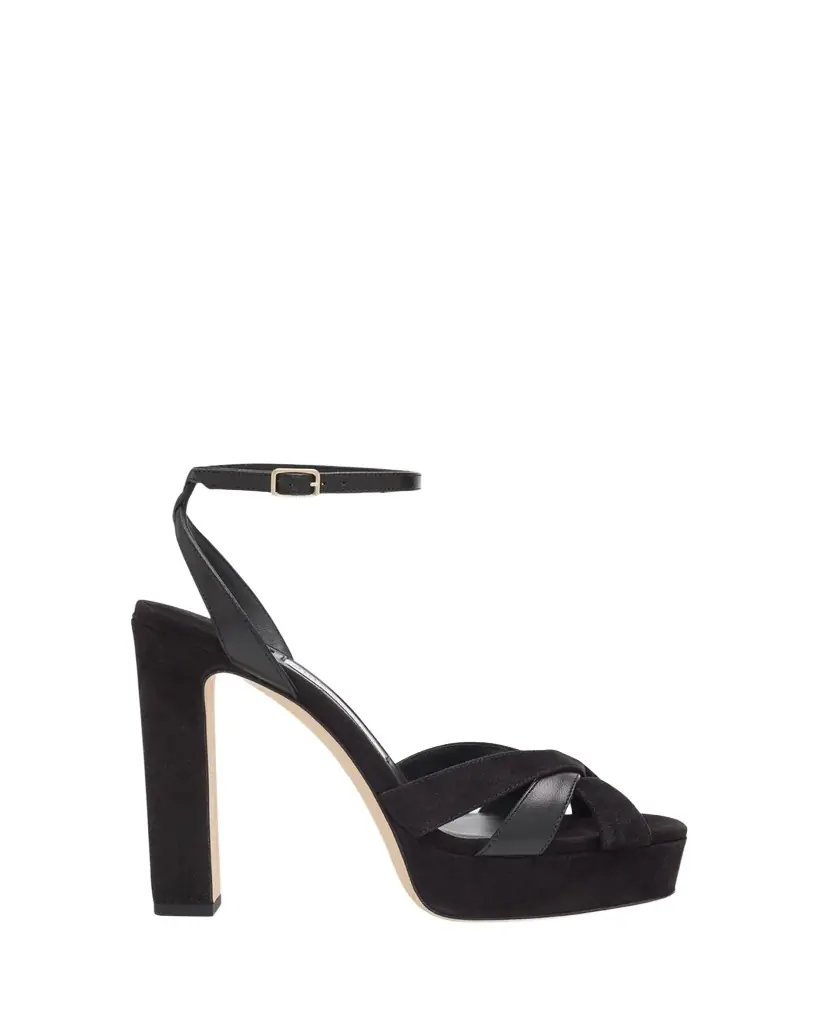 Jimmy Choo 120mm Kove Mixed Leather Platform Sandals