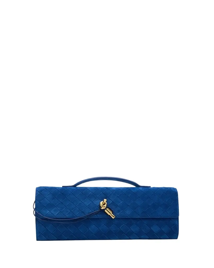 Bottega Veneta Andiamo Leather Clutch Bag
