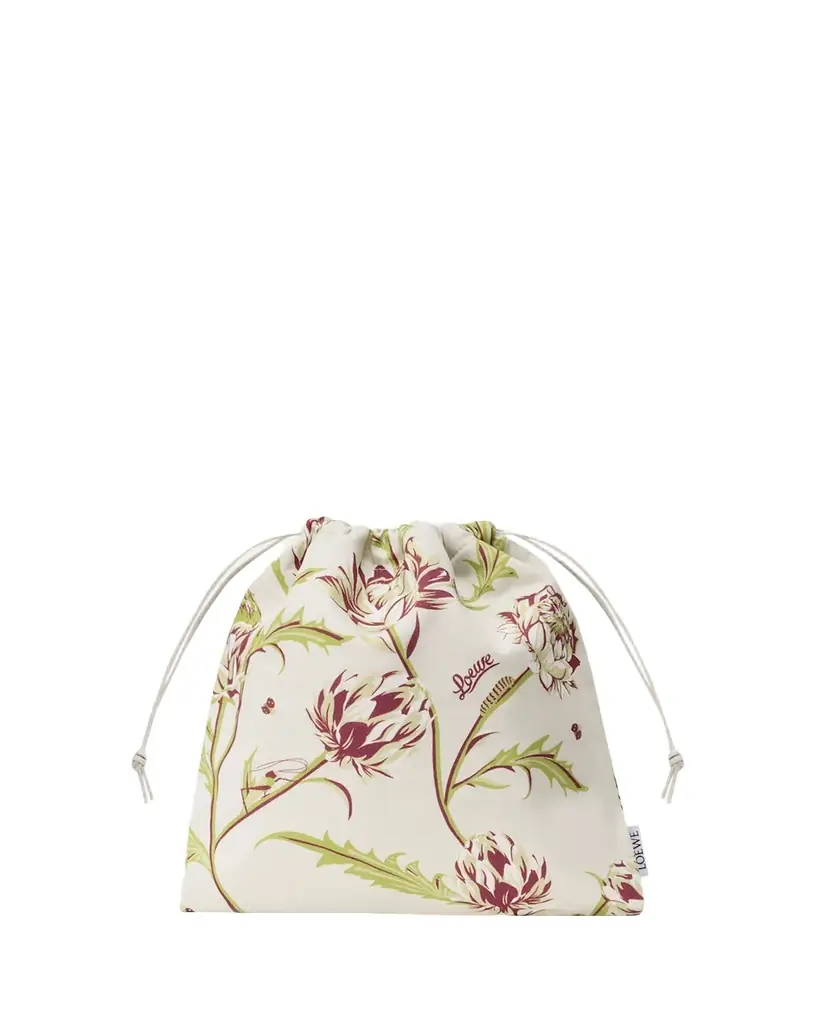 Loewe x Paula's Ibiza Artichoke-Print Canvas Pouch Bag