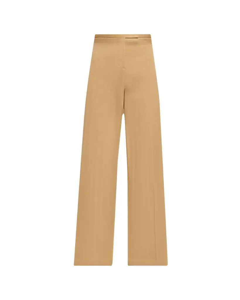 Max Mara Herringbone Striped Jersey Wide-Leg Pants