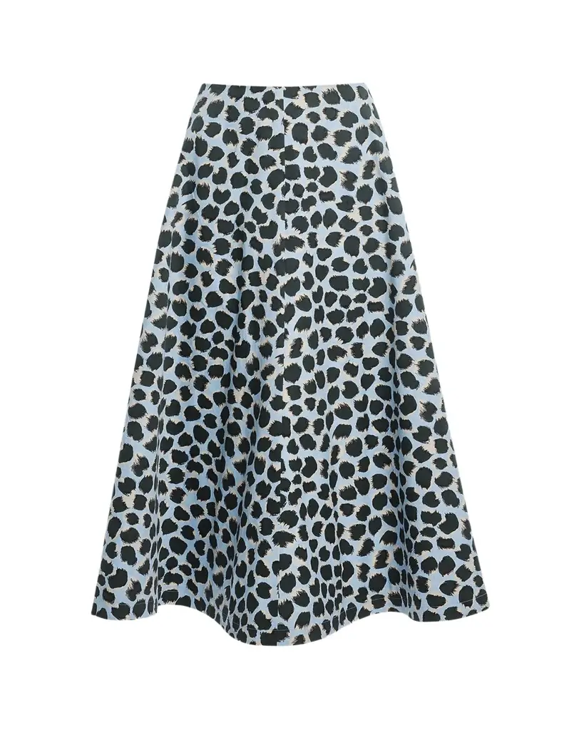 Altuzarra Varda Animal-Print Midi Skirt