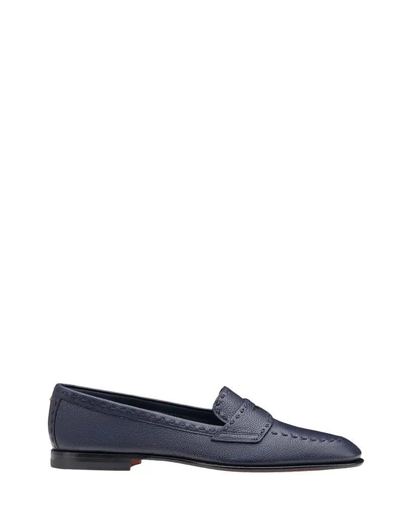 Santoni Marlene Leather Penny Loafers