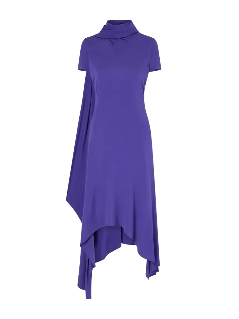 acne studios asymmetric dress ACNE STUDIOS Asymmetric knotted cutout stretch-crepe midi dress