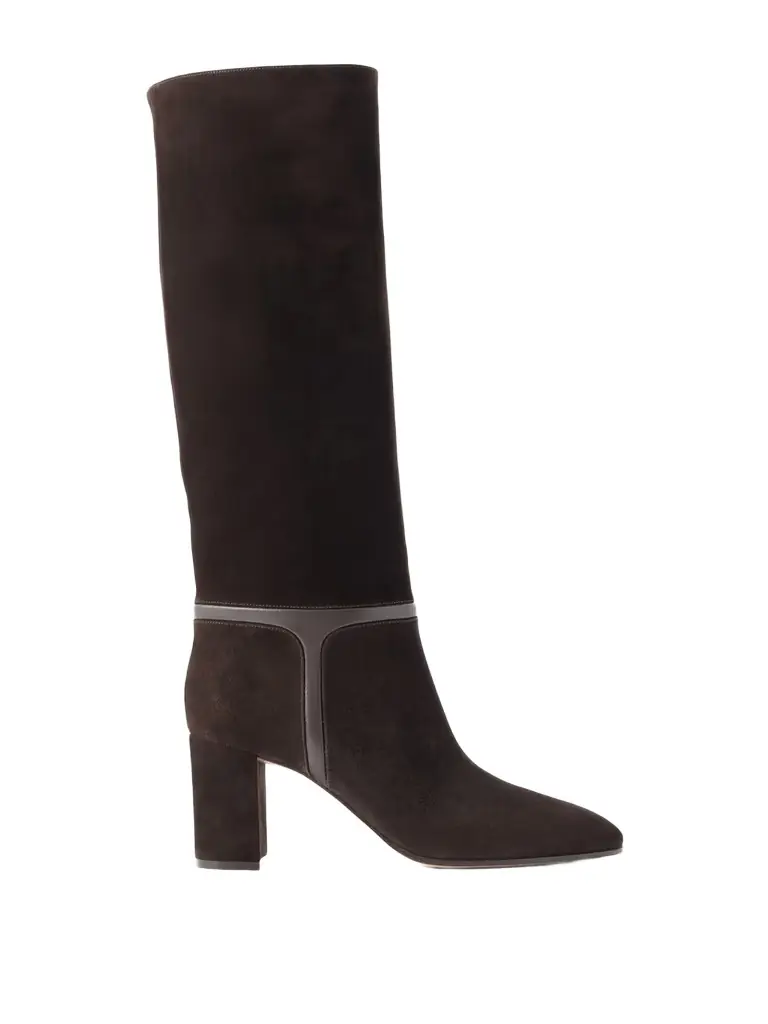 Gianvito Rossi 75 Suede Knee Boots