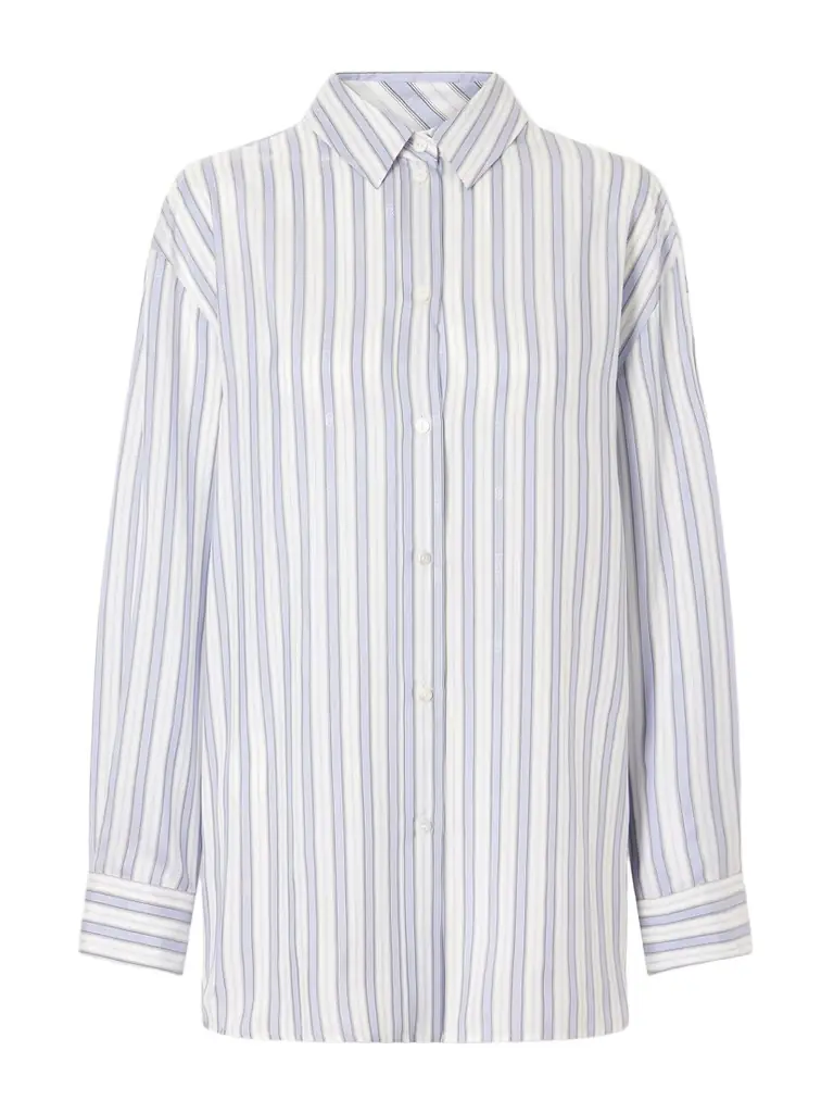 Gucci Striped Logo-jacquard Silk Shirt
