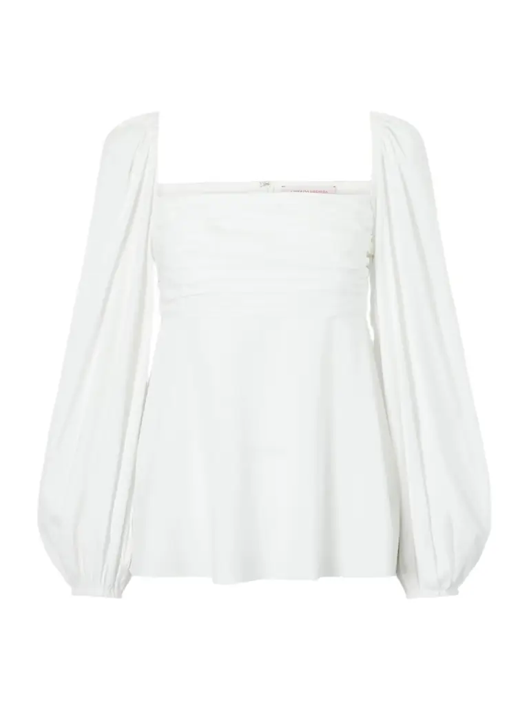 Carolina Herrera Cotton-blend Poplin Blouse