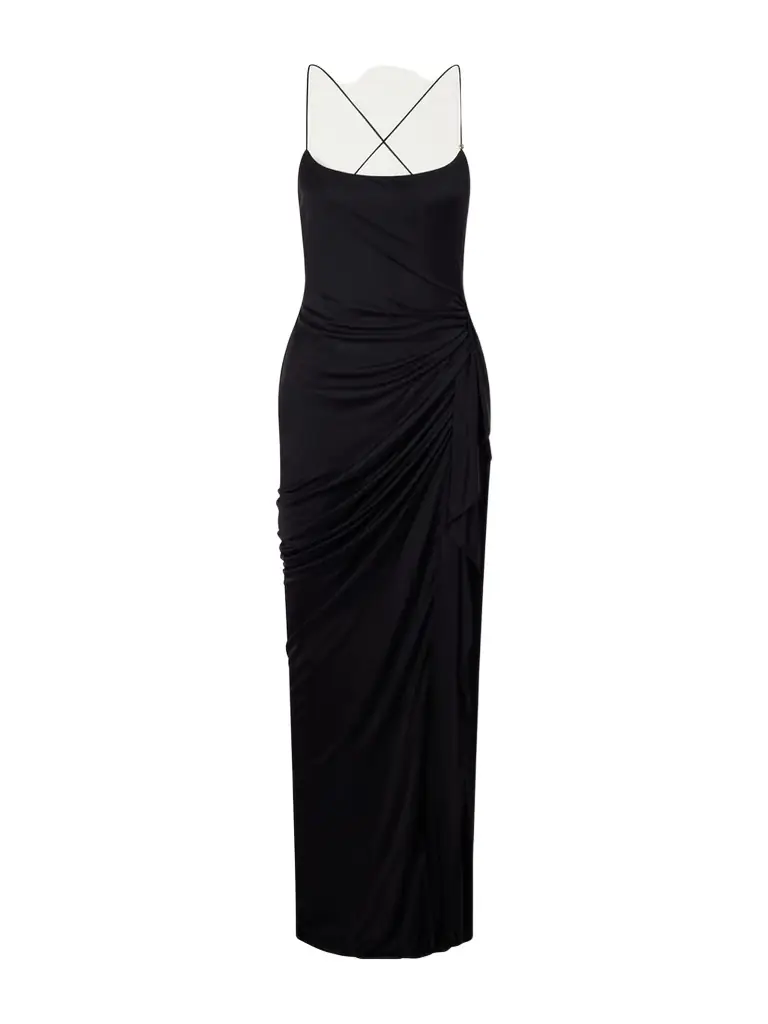 Versace Draped Jersey Gown