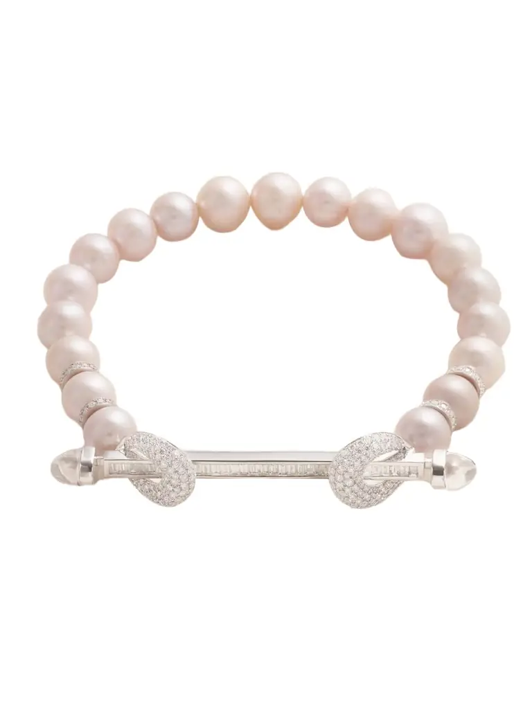 Ananya Chakra 18-karat White Gold Multi-stone Bracelet - Lilac