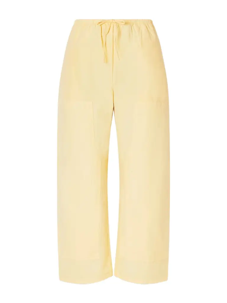 LESET Kyoto Cotton-poplin Low-rise Wide-leg Pants