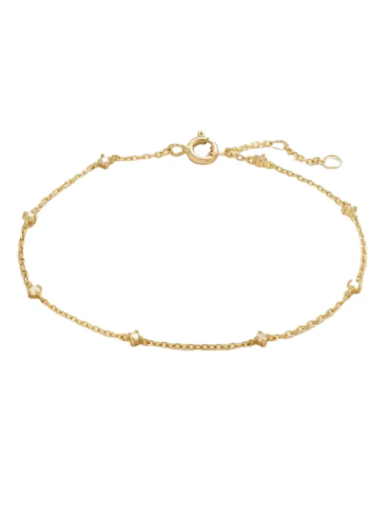 STONE AND STRAND 10-karat Gold Diamond Bracelet