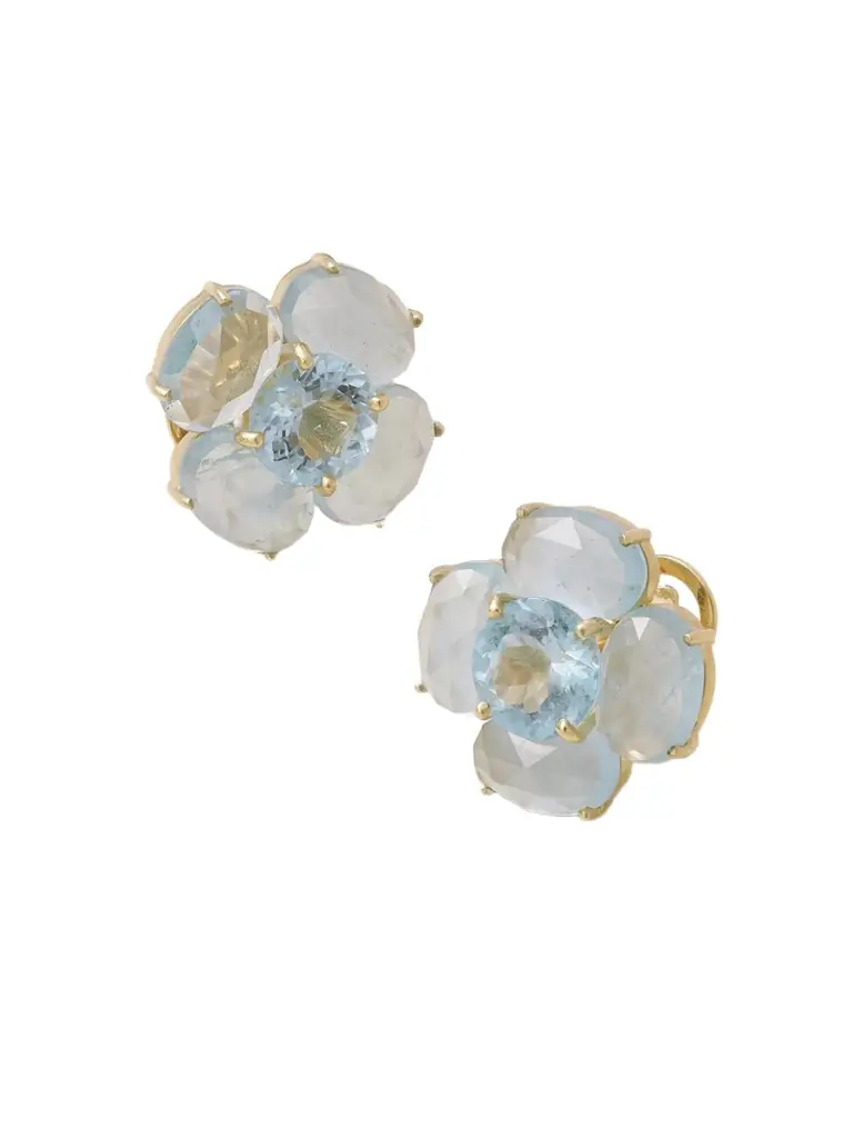 Irene Neuwirth Classic 18-karat Gold Aquamarine Earrings