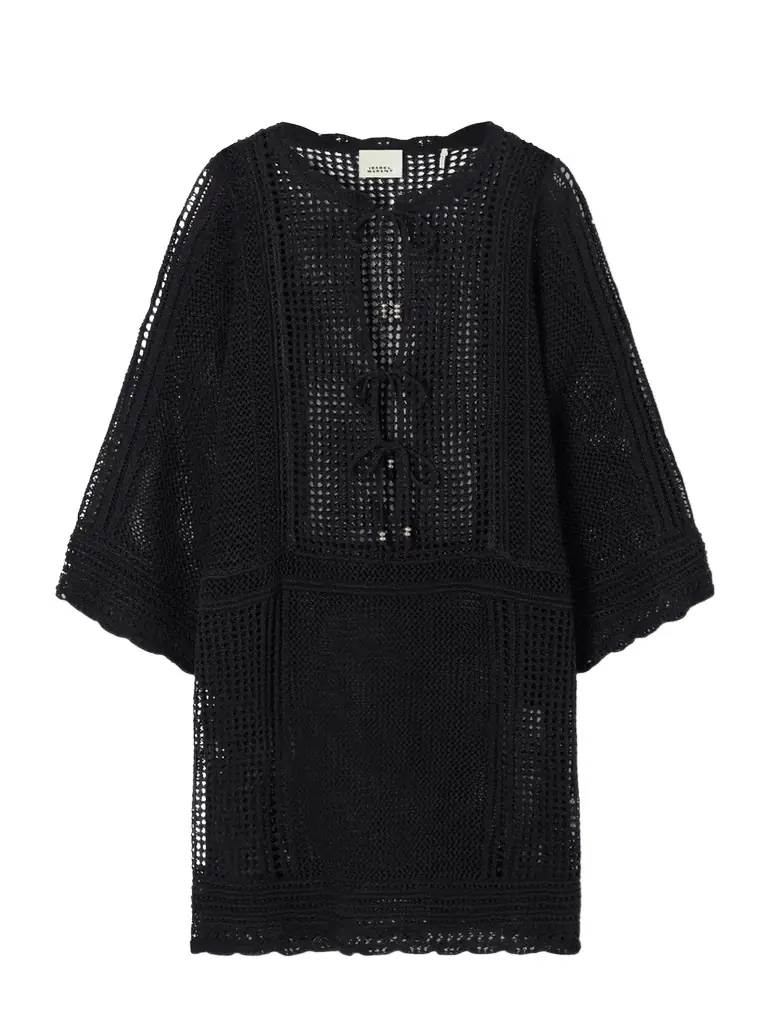 Isabel Marant Metina Crocheted Cotton-blend Mini Dress