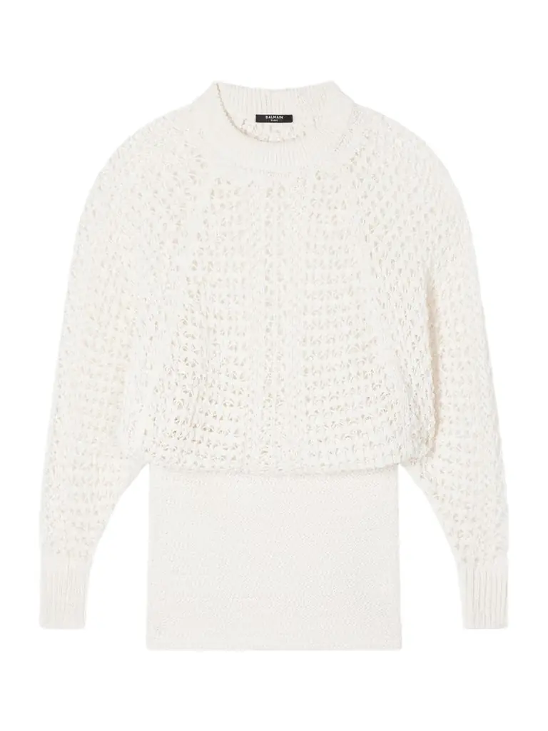 Balmain Crocheted Mini Dress