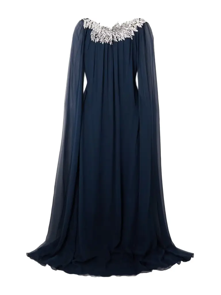 navy blue oscar dress Julia Louis-Dreyfus Navy Blue Mermaid Evening Dress 2020 Oscars