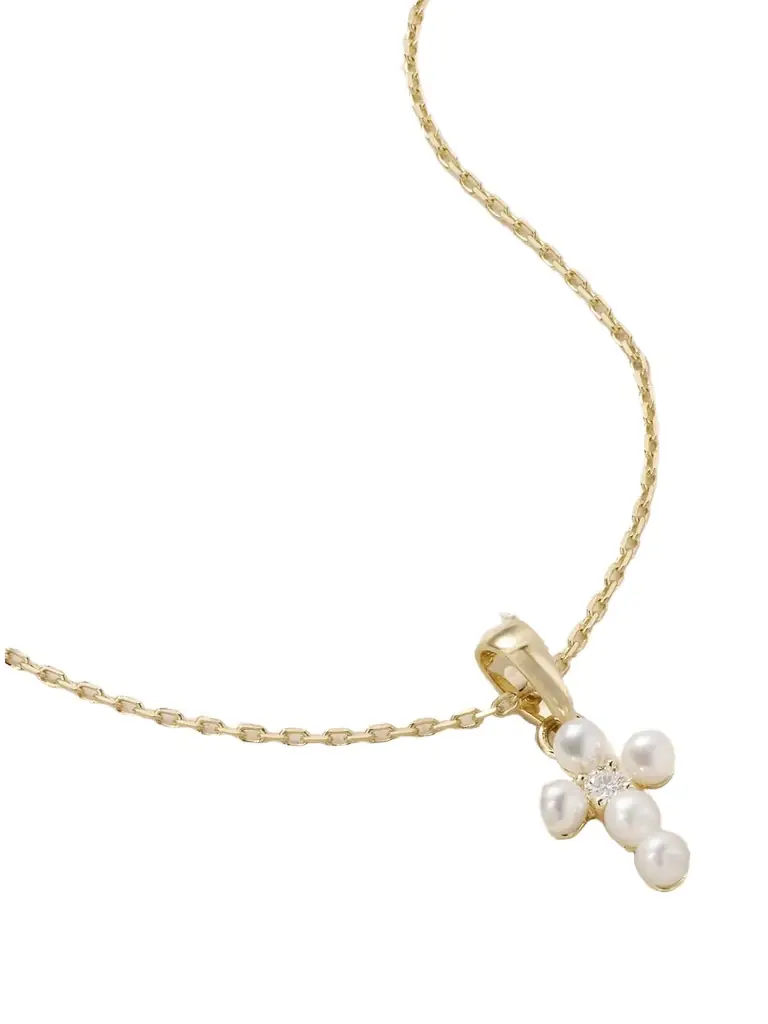 Mizuki 14-karat Gold, Pearl And Diamond Necklace