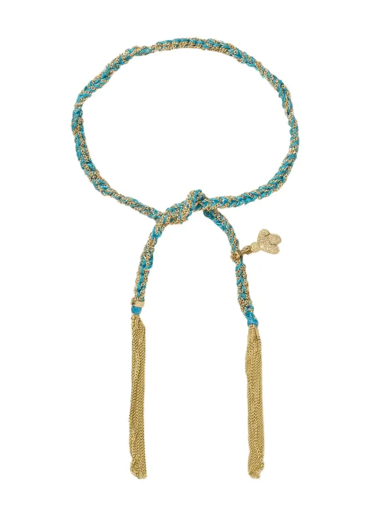 Carolina Bucci Lucky Sprezzatura + Bee 18-karat Gold And Silk Bracelet