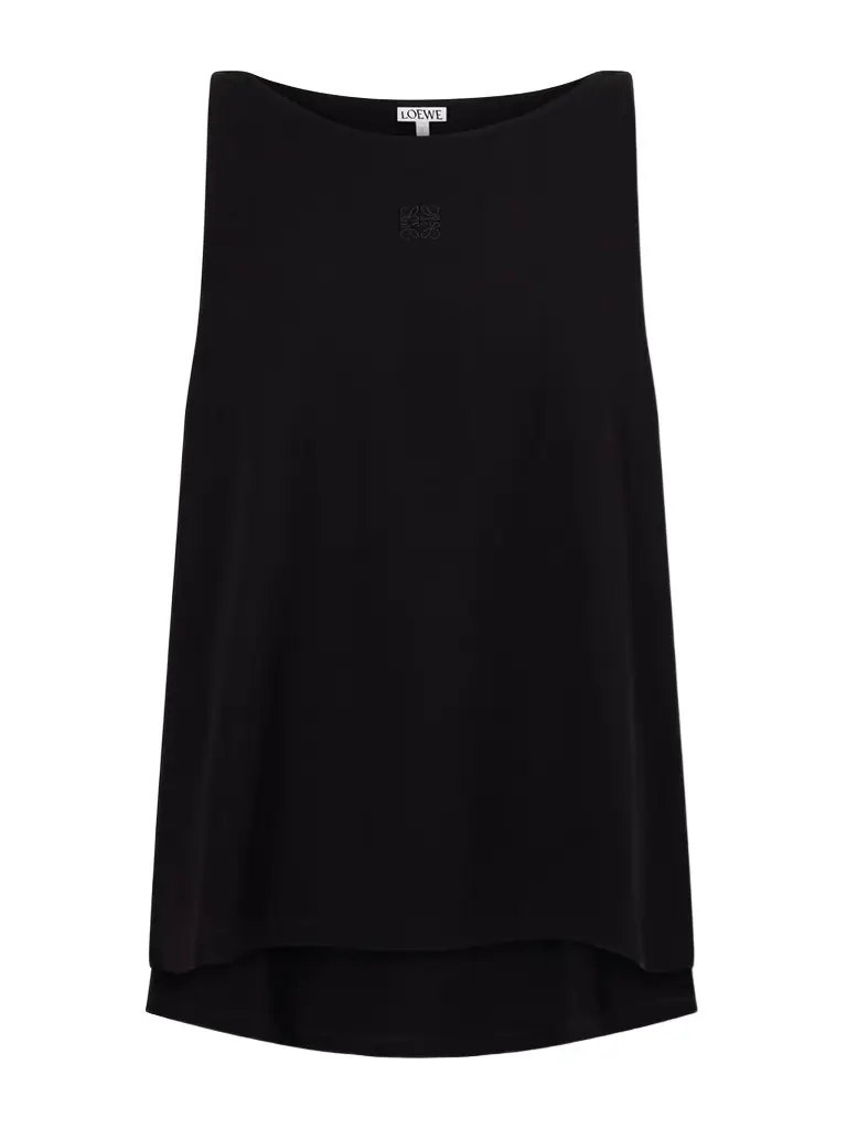 Loewe Anagram Embroidered Ribbed-knit Tank Top