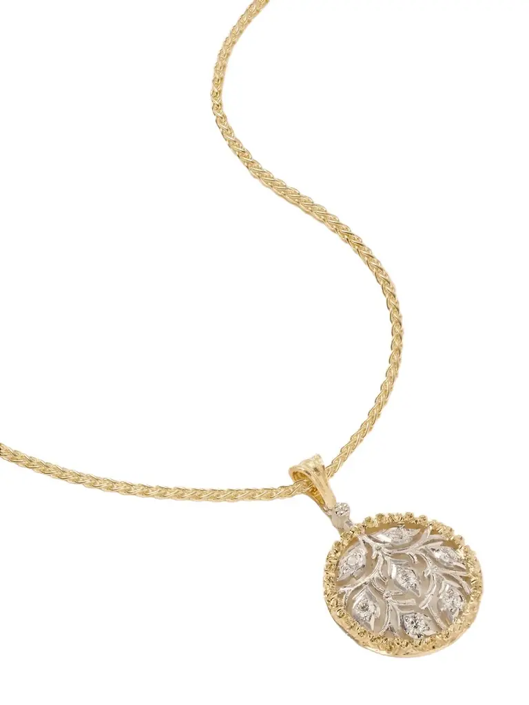 Buccellati Ramage 18-karat Yellow And White Gold Diamond Necklace