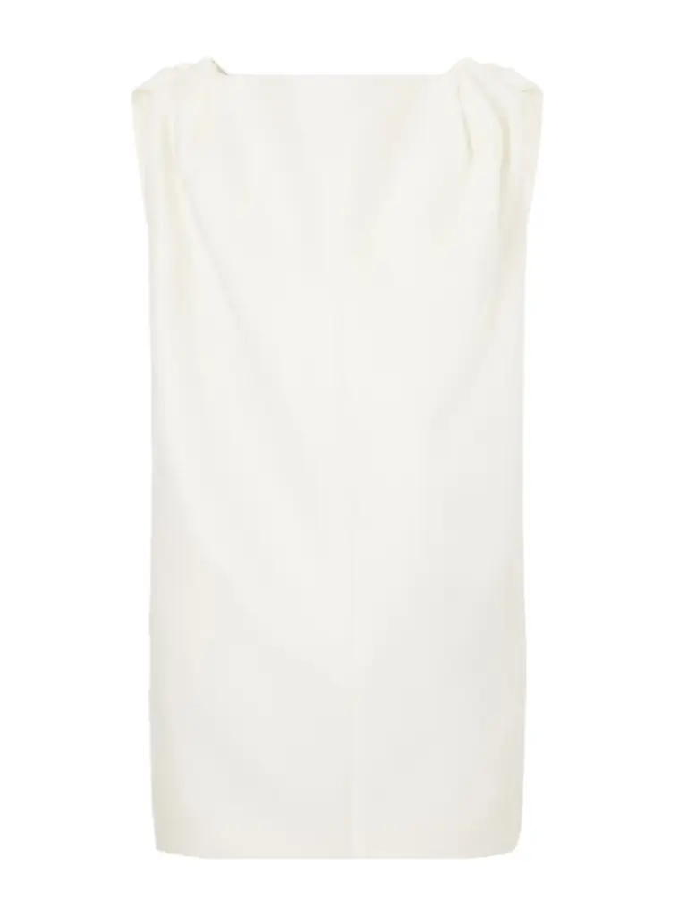 Balenciaga Gathered Wool And Silk-blend Midi Dress