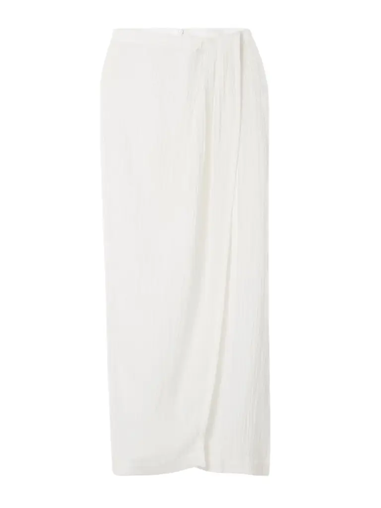 Lisa Marie Fernandez Pleated Crinkled Linen-blend Gauze Pareo