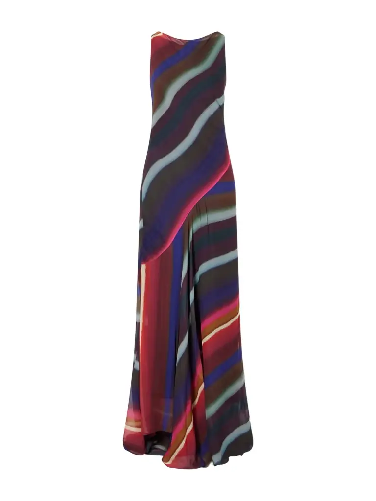 Christopher John Rogers Louie Striped Satin-crepe Maxi Dress