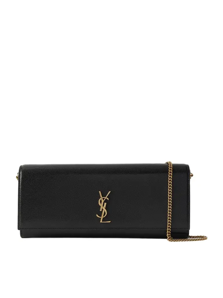 Saint Laurent Kate Embossed-leather Clutch