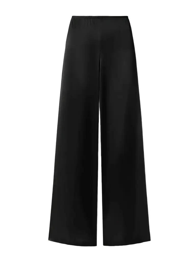 LESET Barb Satin Wide-leg Pants