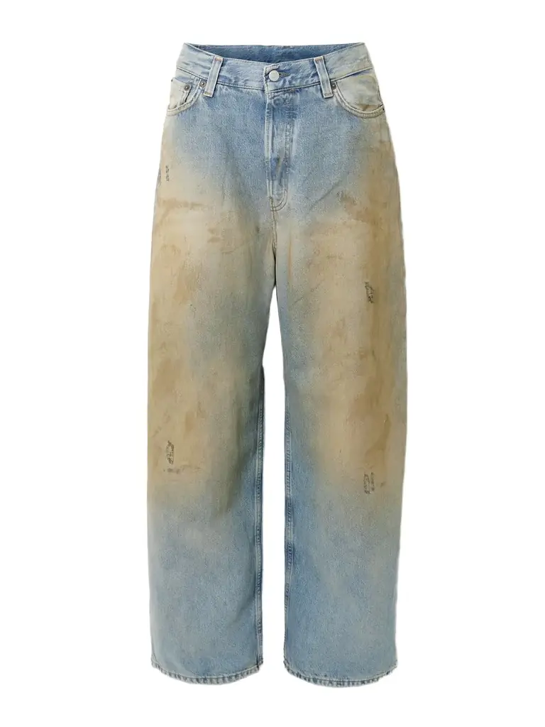 Acne Studios 2023 Distressed Organic Mid-rise Wide-leg Jeans