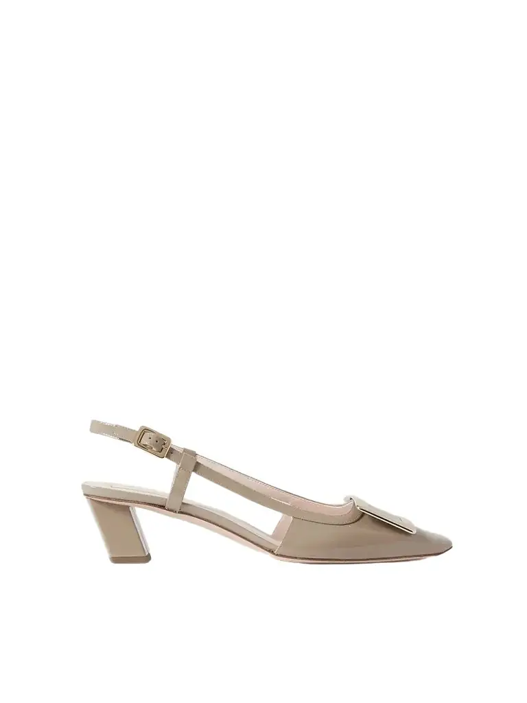 Roger Vivier Belle Vivier 45 Patent-leather Slingback Pumps