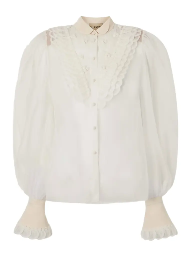 Valentino Garavani Silk-organza Blouse