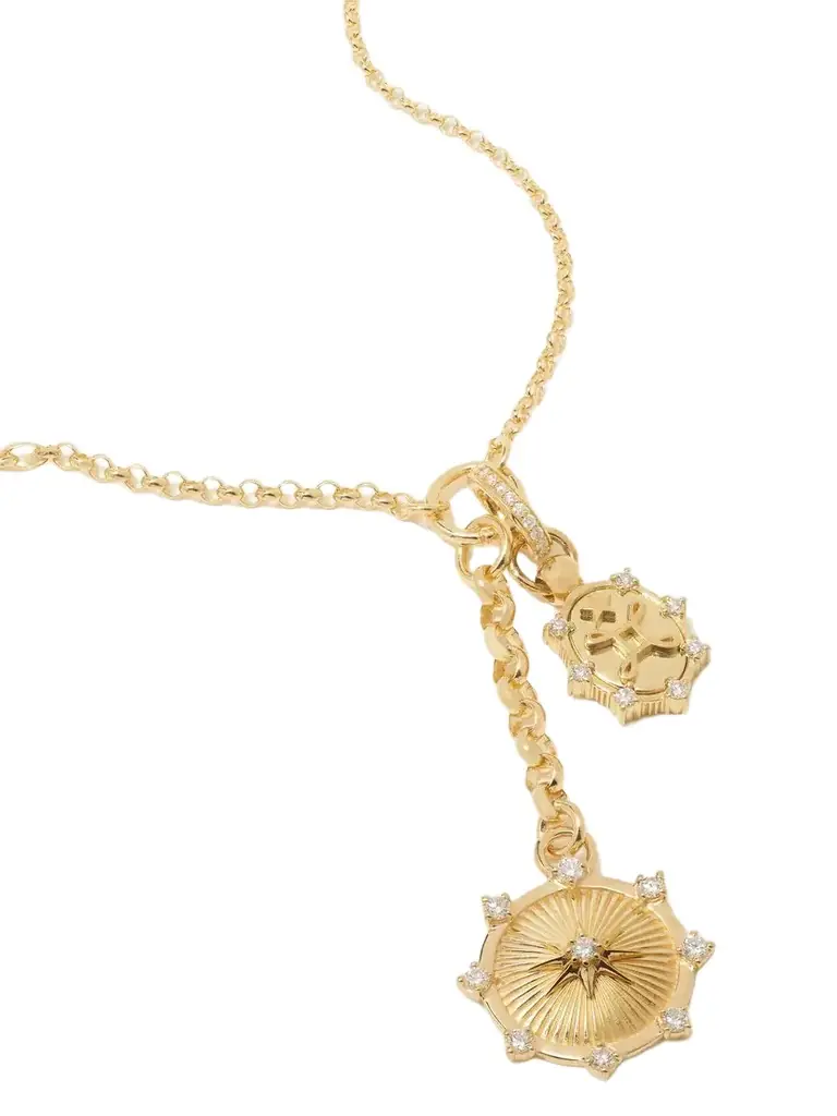 Foundrae True Love And Spark 18-karat Gold Diamond Necklace