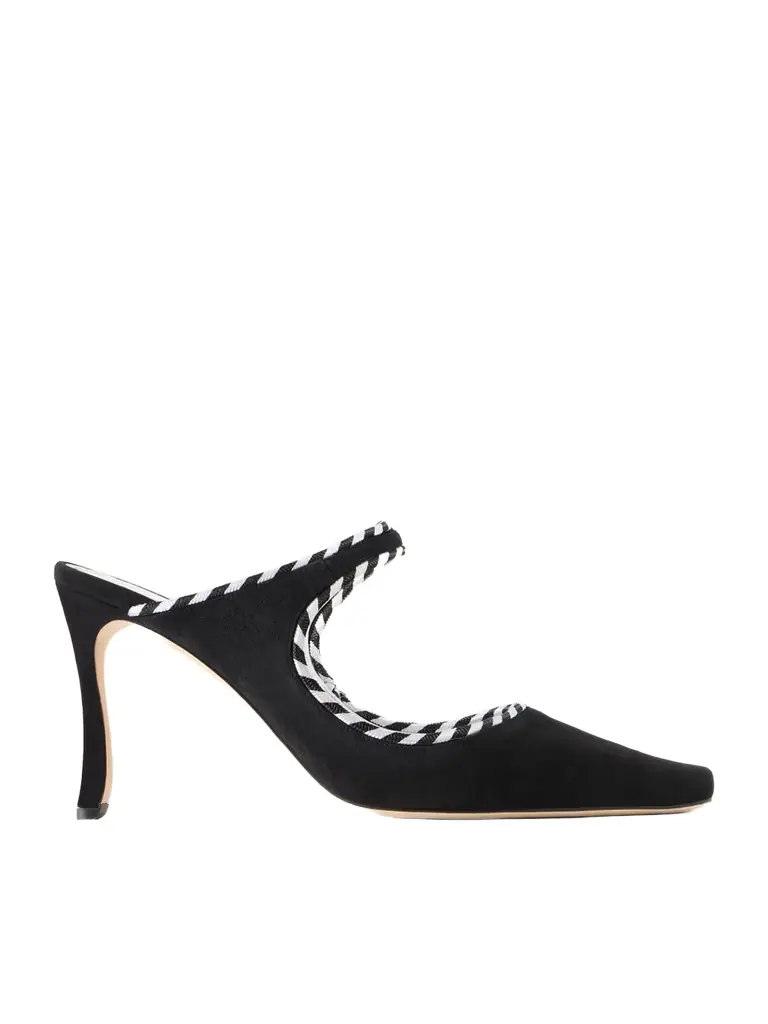 Manolo Blahnik Pura 90 Suede Mules
