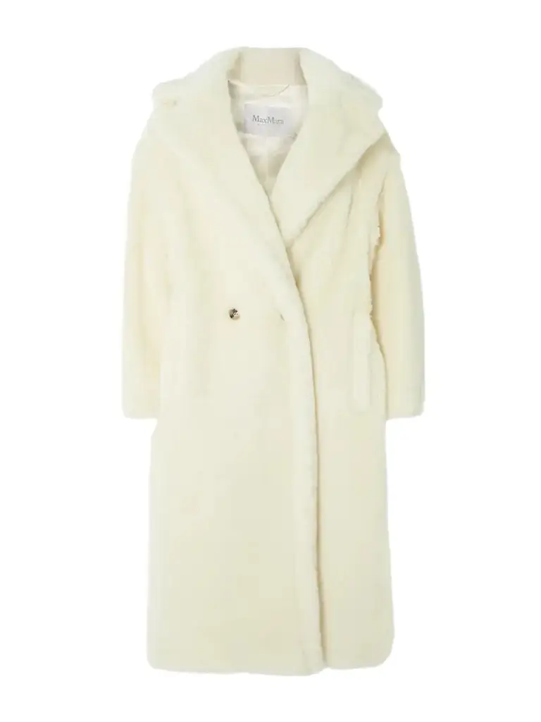 Max Mara Tedgirl Double-breasted Alpaca, Wool And Silk-blend Coat