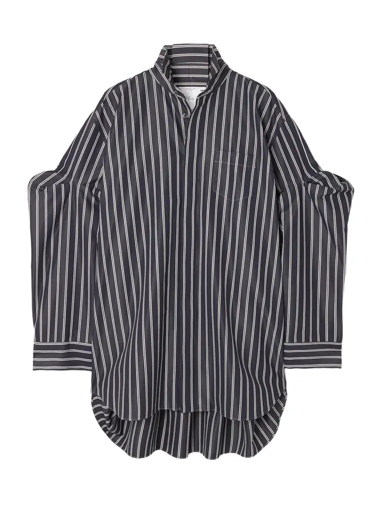 Sacai Oversized Striped Poplin Shirt