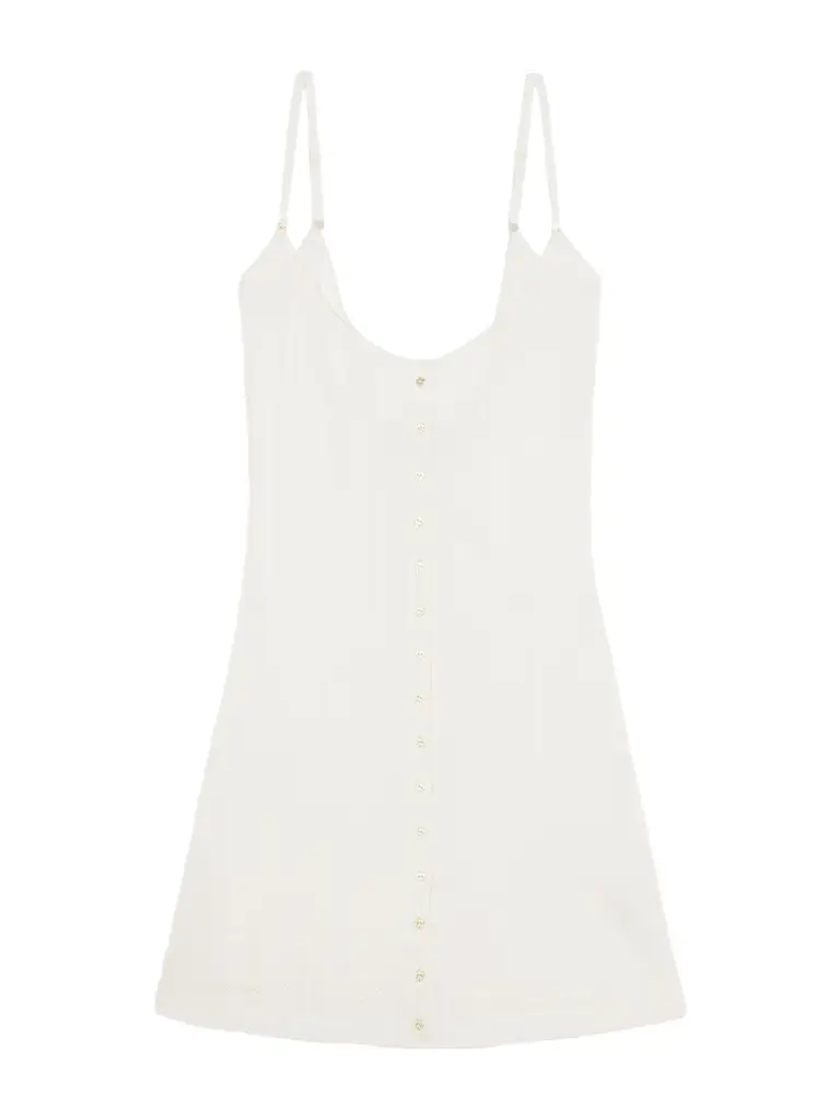 Donde Esteban Guayabera Knitted Mini Dress