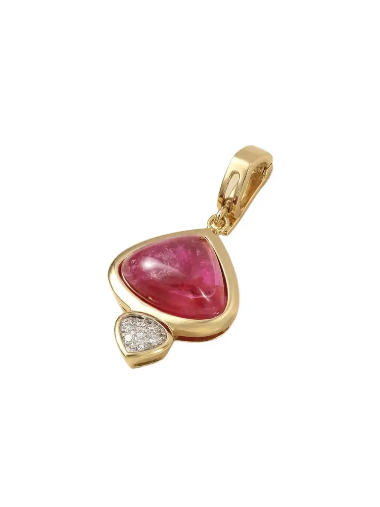 Marina B 18-karat Gold, Rubellite And Diamond Pendant