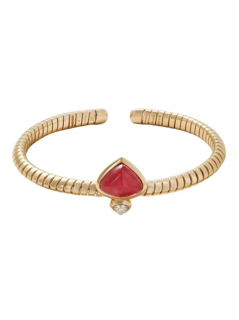 Marina B 18-karat Gold Rubellite And Diamond Cuff