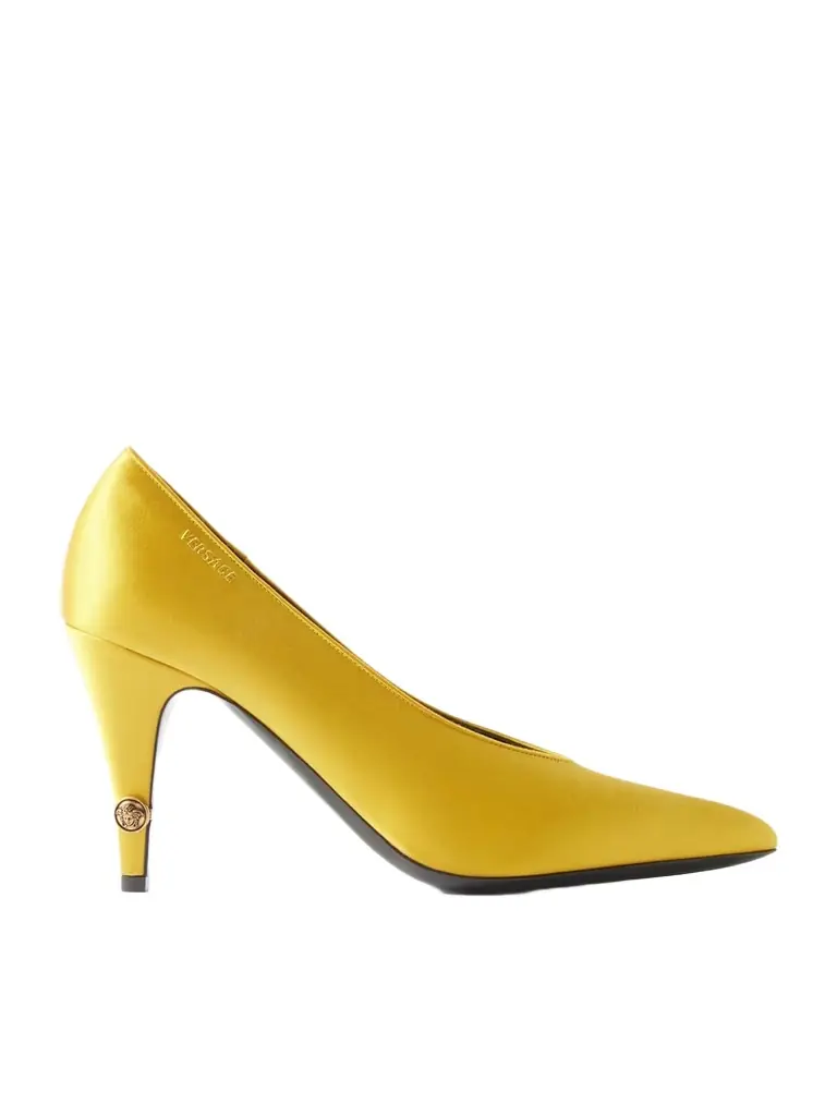 Versace Gianni 90 Embroidered Embellished Satin Pumps