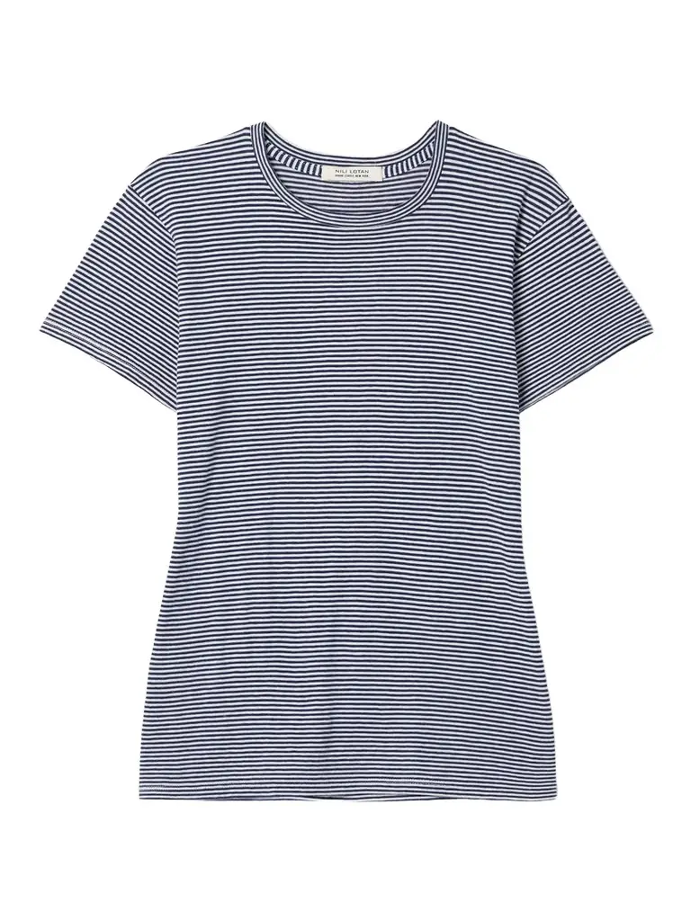Nili Lotan Lana Striped Cotton-jersey T-shirt