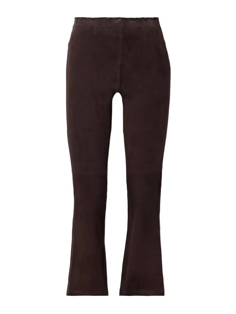 STOULS Jp Twenty Cropped Suede Flared Leggings