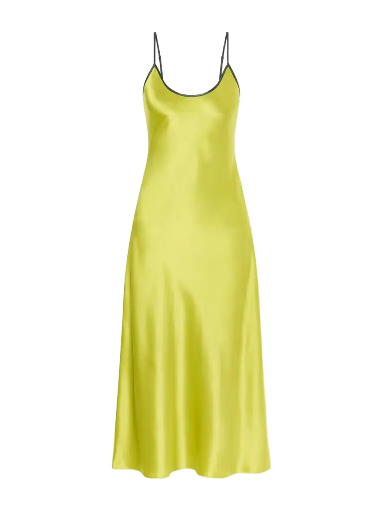 Comme Si Bias Silk-charmeuse Slip Midi Dress