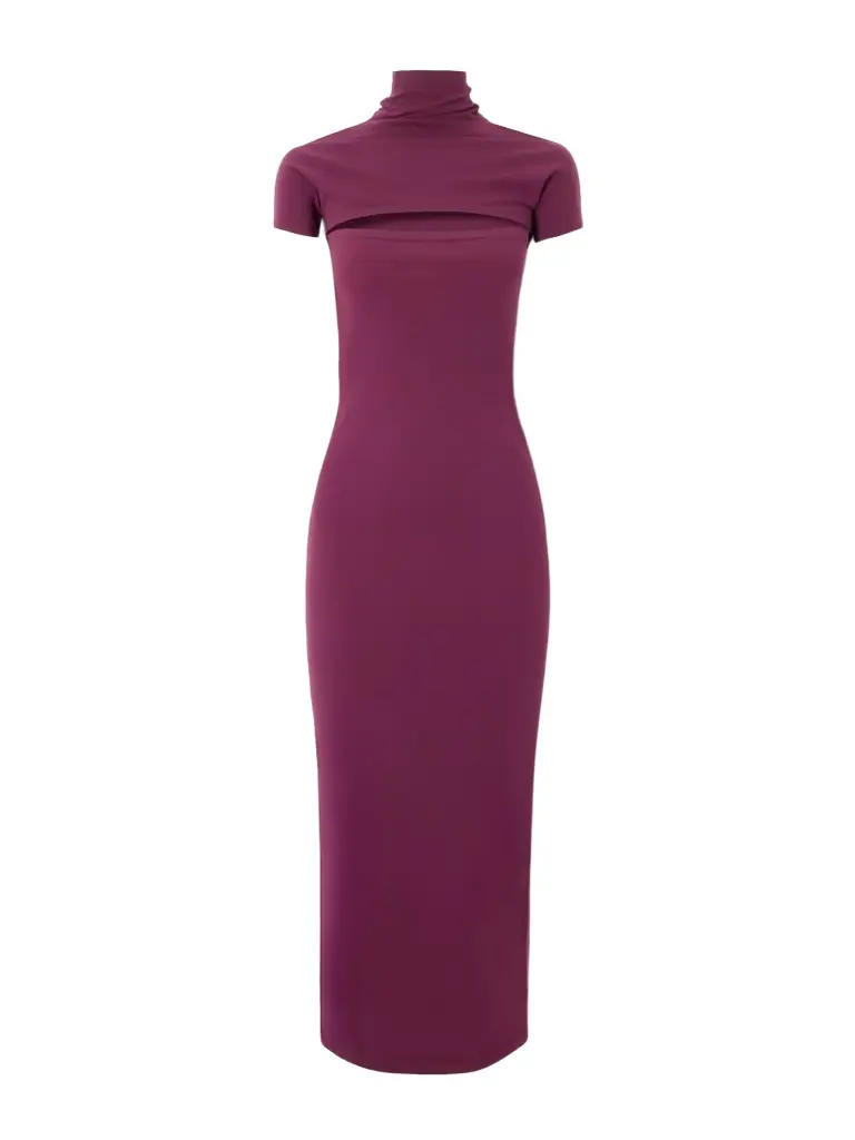 Alaïa Stretch-jersey Turtleneck Midi Dress