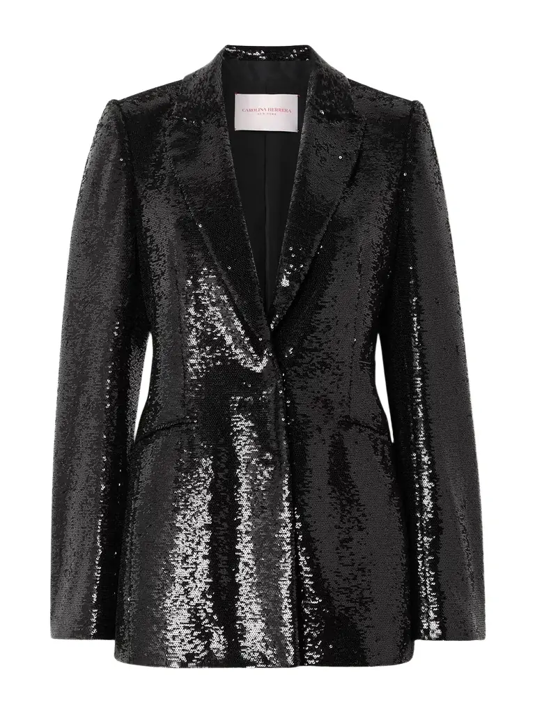 Carolina Herrera Sequined Tulle Blazer